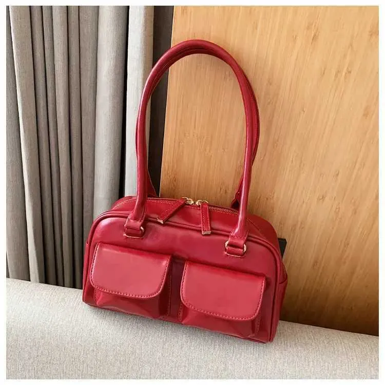 Dames satchel handtas van lakleer designer schoudertas rood_voghion.com