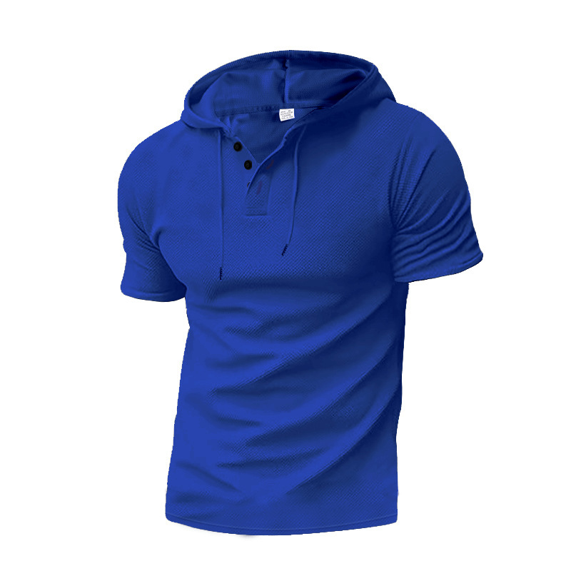 2024 New Summer Short Sleeved T-shirt Men's Hooded Top American Henry Shirt_voghion.com