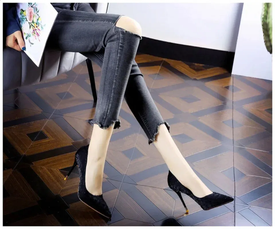 Stiletto Pumps Damen Spitz Zulaufende High Heels Für Partys_voghion.com