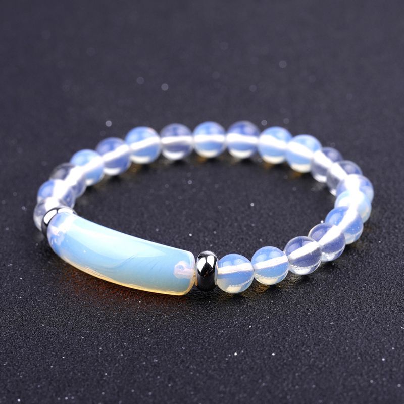 Stretchpolering Elastiskt Rep Handgjort Bärbart Personligt Dekorera Slitstarkt Tigeröga Heag Stenarmband_voghion.com