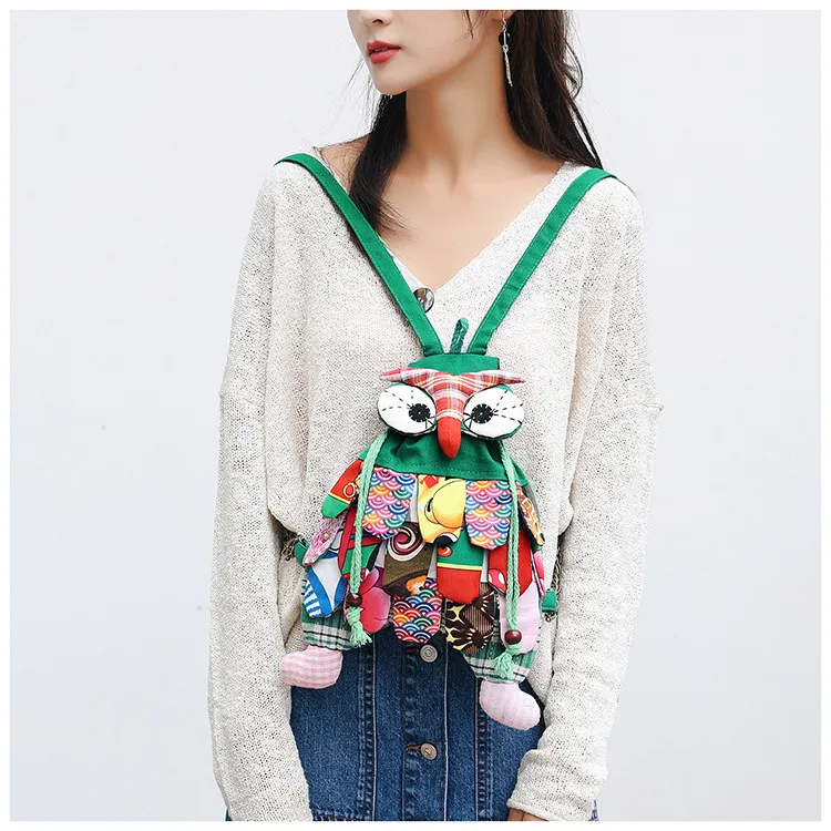 Zaini per bambini Moda Novità Autunno Inverno Bambini Spalle retrò da clown Studenti Borse da scuola Ragazze adolescenti Cartoni animati_voghion.com