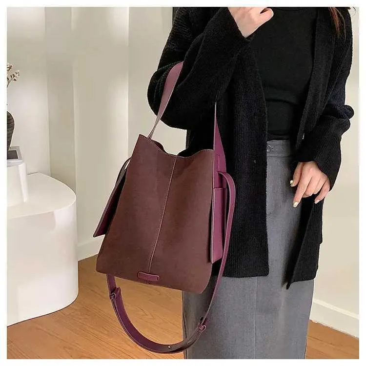 Sacs à bandoulière en cuir souple givré pour femmes élégantes et solides, grande capacité, sacs composites décontractés pour femmes C241212_voghion.com