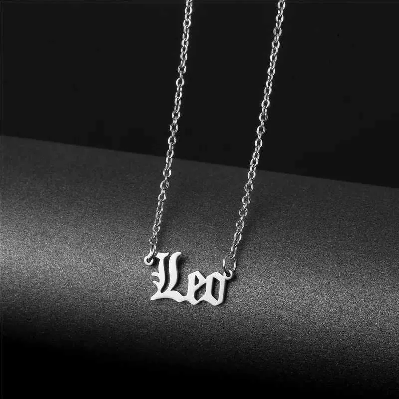 Pendentif Capricorne Verseau Poissons Bélier Taureau Gémeaux Cancer Balance Scorpion Deux Colliers du Zodiaque 12 Constellations_voghion.com