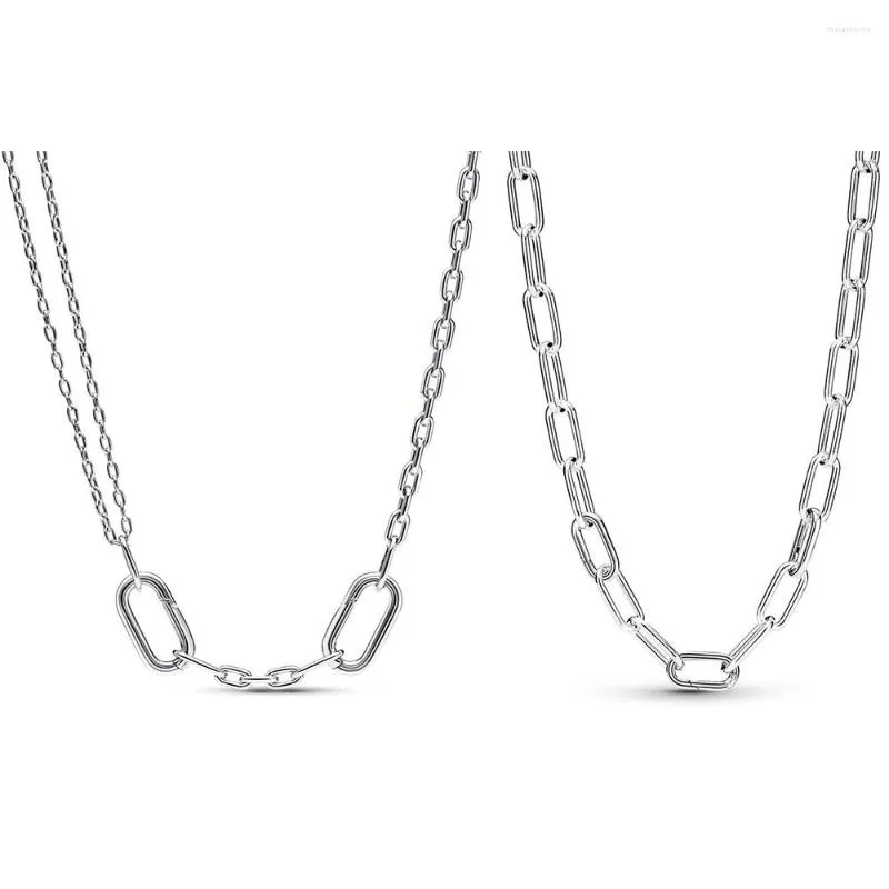 Chaînes 2023 Sterling Sier Pan ME Collier à double maillons pour bijoux à faire soi-même_voghion.com