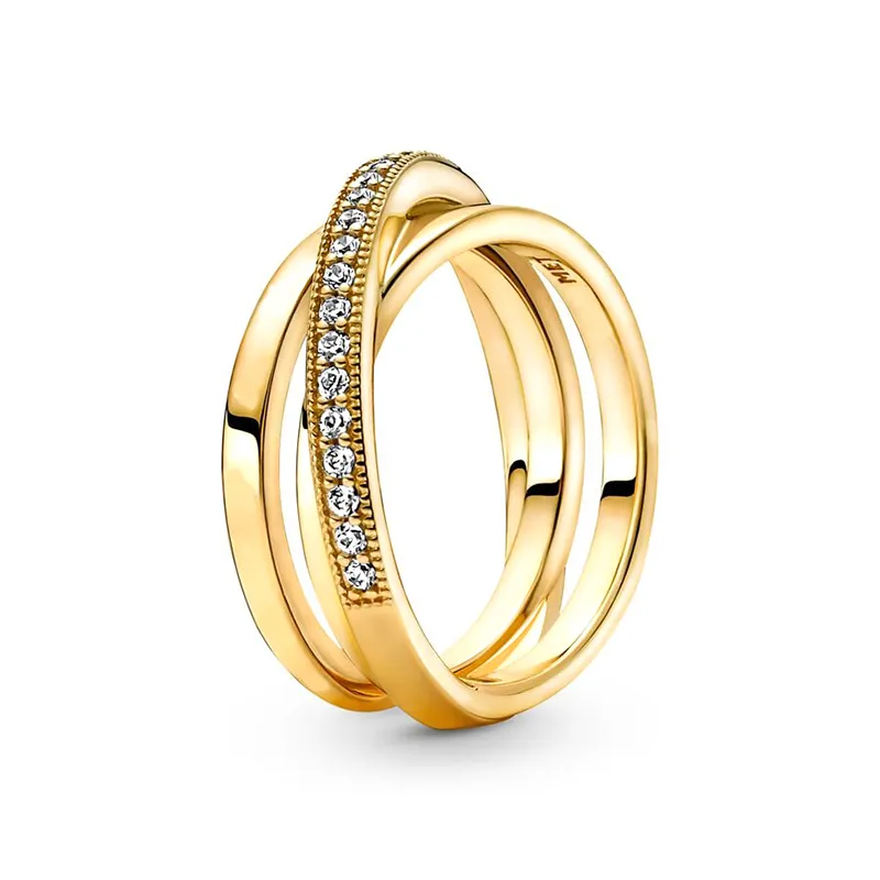 Anello donna dorato in argento sterling accessorio elegante_voghion.com