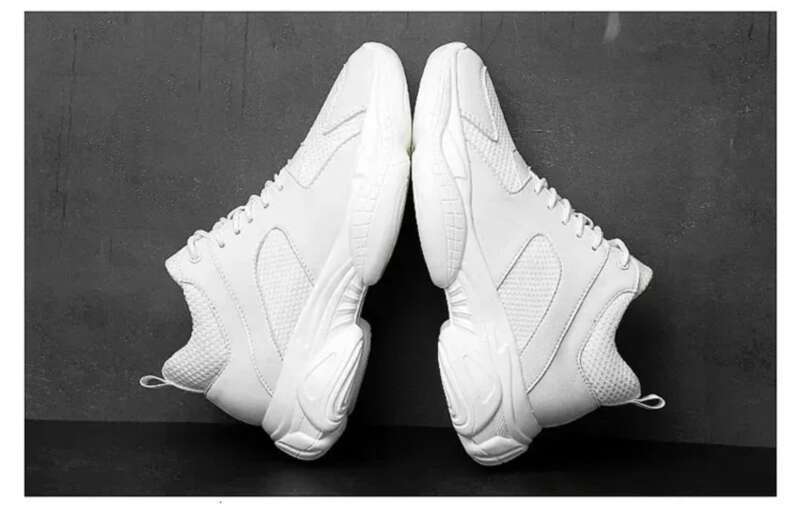 Summer New Style Fashion Sneakers Man Elevator Height Increase Insole 8cm White Black Taller Shoes Men Breathable_desvips.com