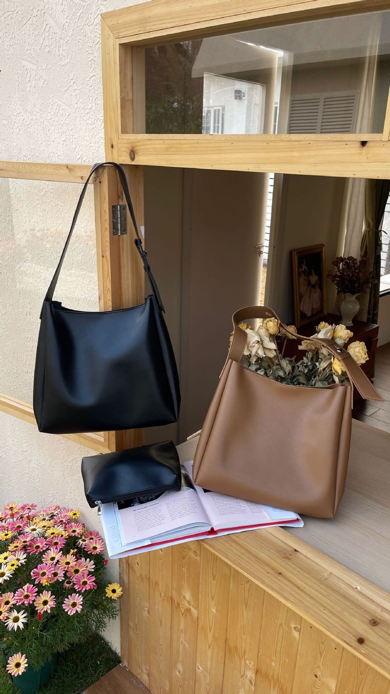 Zweiteiliges Set, Mutter-Kind-Tasche, Damentasche, Mode 2024 Frühjahr neue weiche Leder Schultertasche für Damen, große_voghion.com