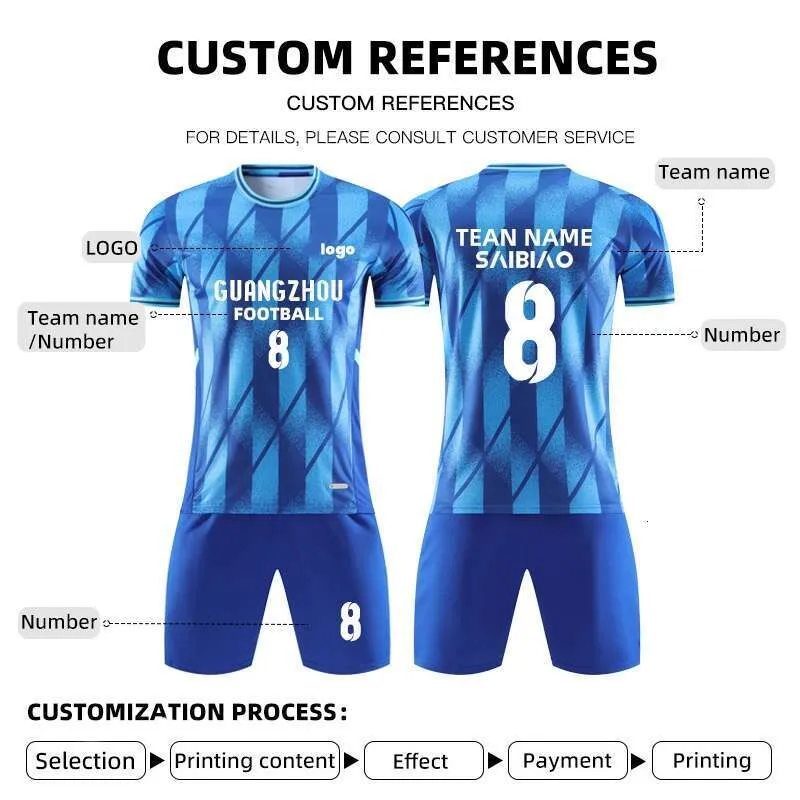 Customize New Jerseys Adults Kids Football Uniforms Shirts Team Futsal Sportswear Kit Training Tracksuit Child Sports_voghion.com