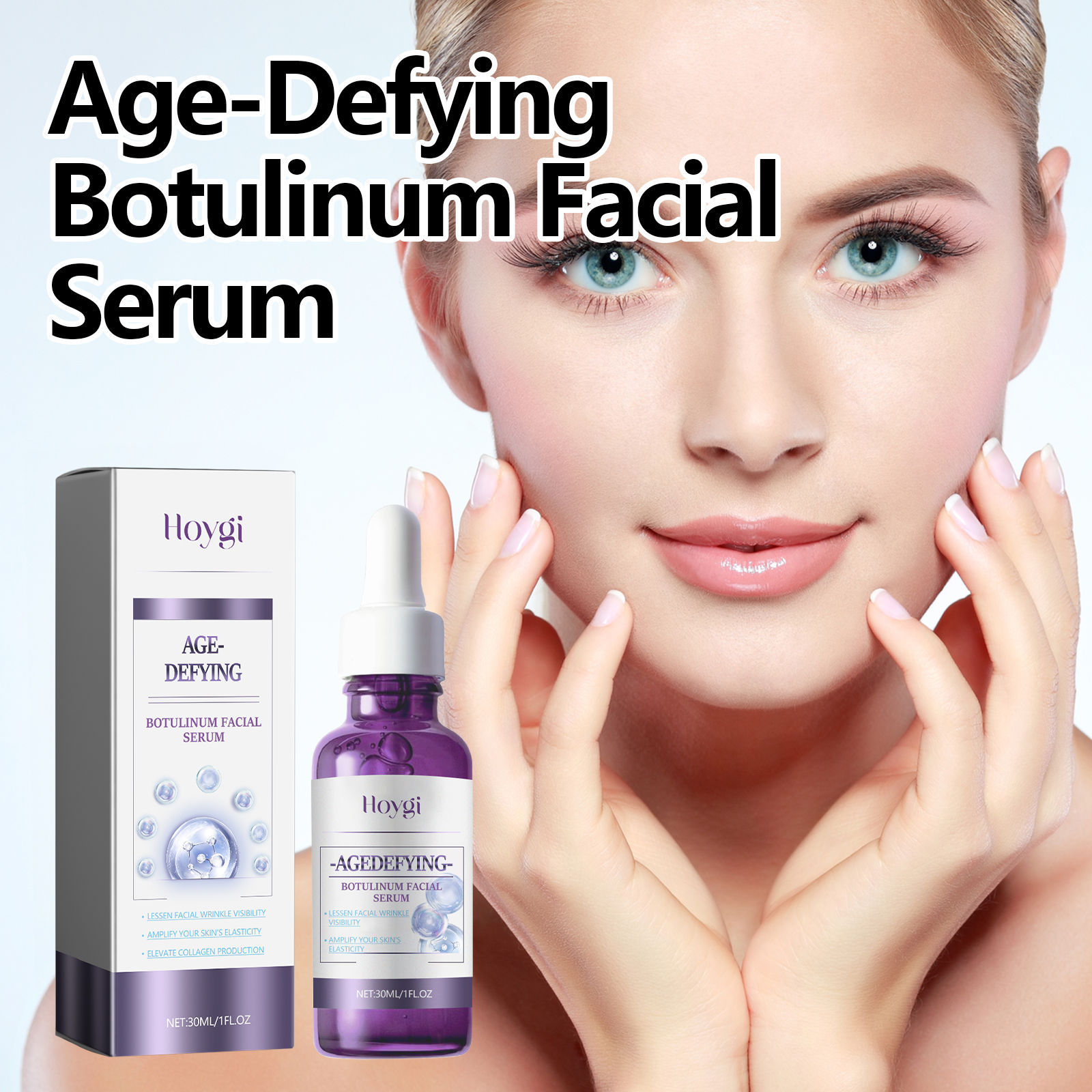 Le liquide d'essence facial anti-âge Hoygi peut éclaircir les rides des pattes d'oie, réduire les taches brunes, rendre la peau ferme et élastique_voghion.com