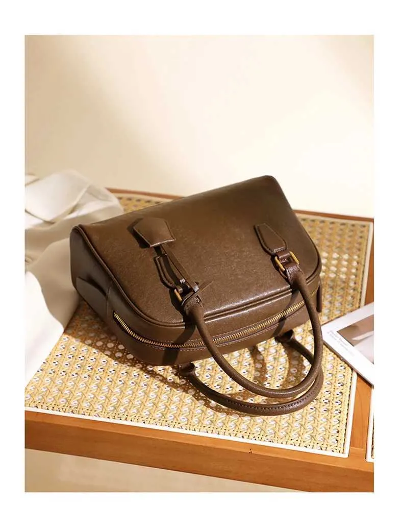 Echtes Leder Tote Handtasche Für Damen Designer Schultertasche_voghion.com
