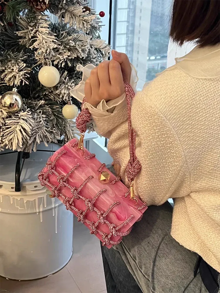 JIOMAY Geldbörsen für Damen, modische Handtaschen, Marbg, Abend-Clutch, vielseitige Party-Rhie-Tasche 240907_voghion.com