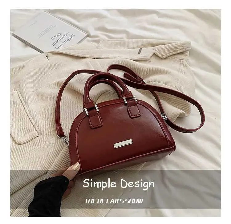 Vintage dames handtas rood schoudertas crossbodytas veelzijdig_voghion.com