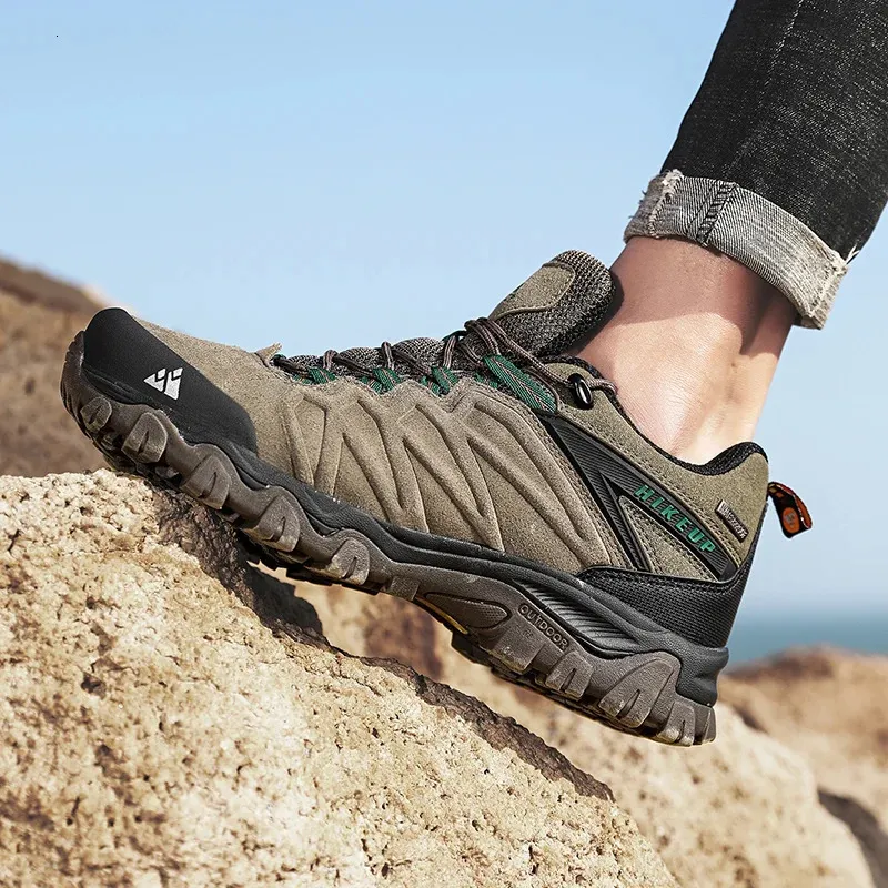 Herren Wanderschuhe Aus Leder Trekking Outdoor Kletterschuhe_voghion.com