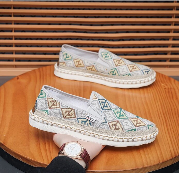 2024 Summer New One Step Old Beijing Cloth Trendy Linen Breathable Fisherman Men's Casual Shoes_voghion.com
