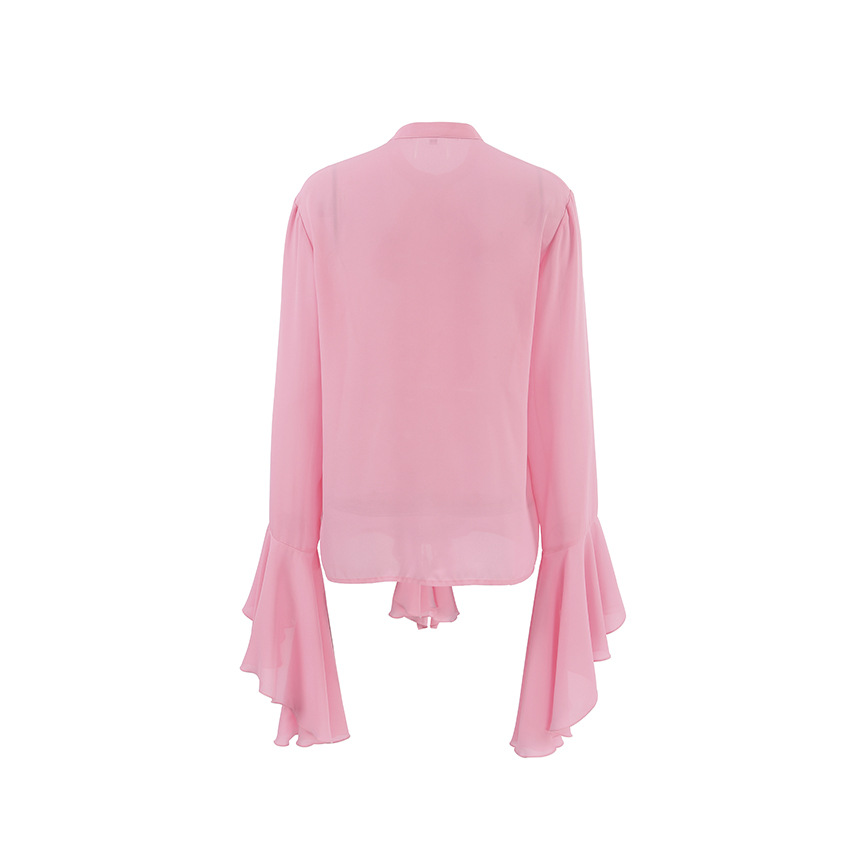 Dametøj Design flæser langærmet skjorte vinter ny stil temperament high-end cardigan top kvinde _voghion.com