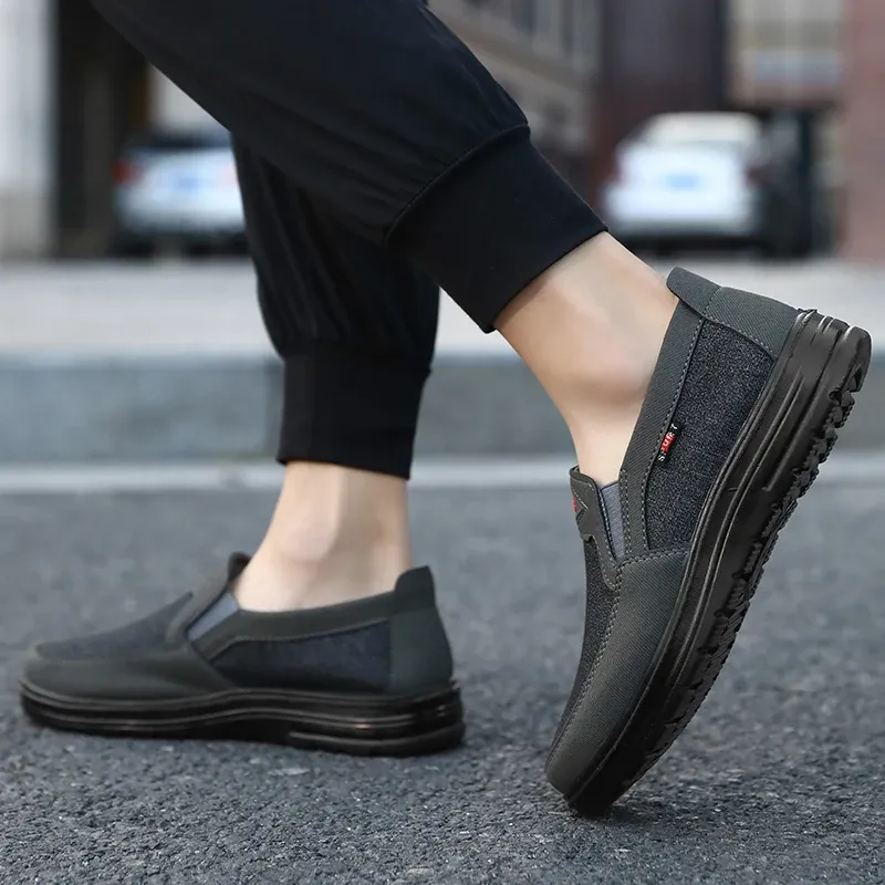 Lightweight Men Casual Breathable Canvas Loafers Slip-on Driving Shoes Wear-resistance Mens Sneakers ato Hombre_voghion.com