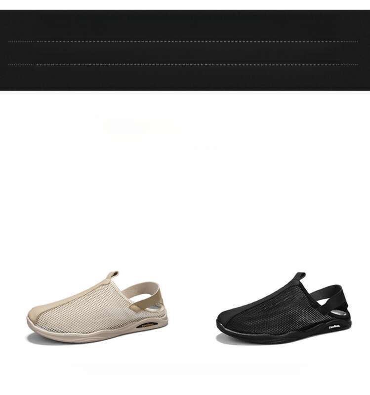 Dünne, atmungsaktive Sandalen für Herren, Sommer, Strand, superweich, geruchshemmende Mesh-Schuhe_voghion.com