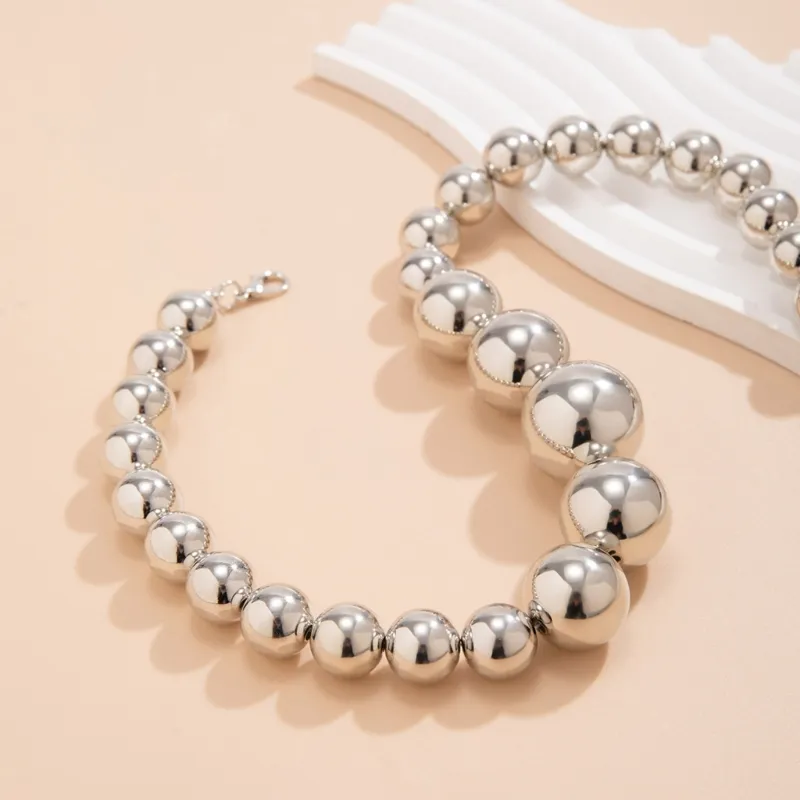 Chains Edgy Gothic Beads Chain Accessory Fashionable Neckchains Ornament For Gatherings_voghion.com