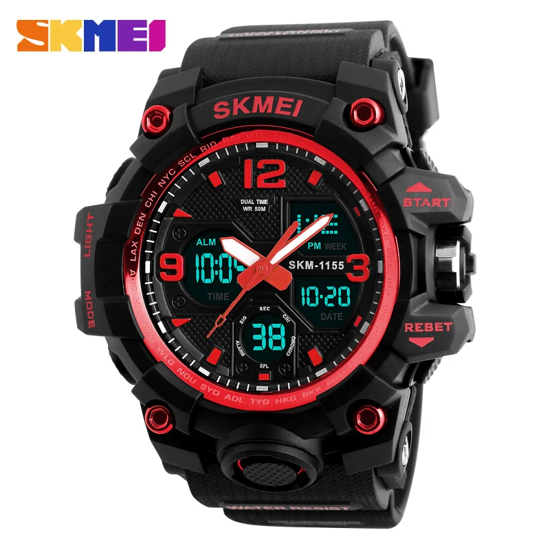 Shockproof Digital Sports Watch For Men Waterproof Chronograph_voghion.com