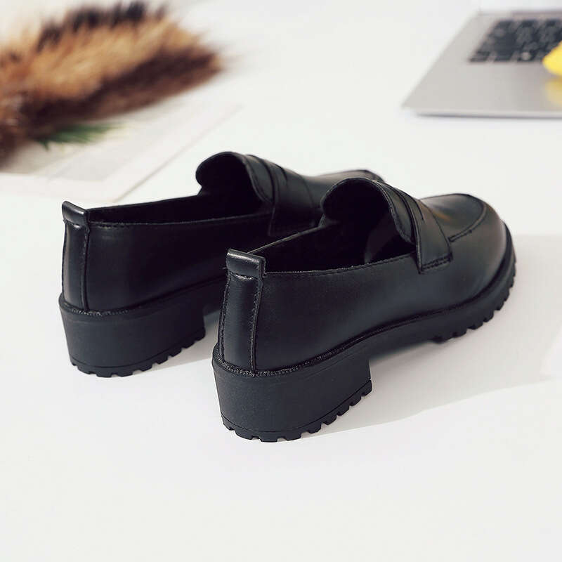 Women's Loafers Casual Leather Shoes With Thick Sole For Comfort_voghion.com