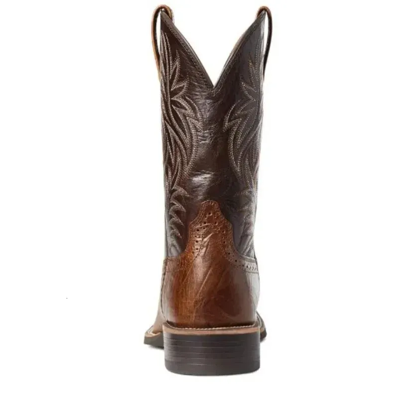 Men High Boots Embroidery Retro Handmade Mens Western Cowboy Boot Pointed Toe Hand ing Outdoor Shoes 241028_voghion.com