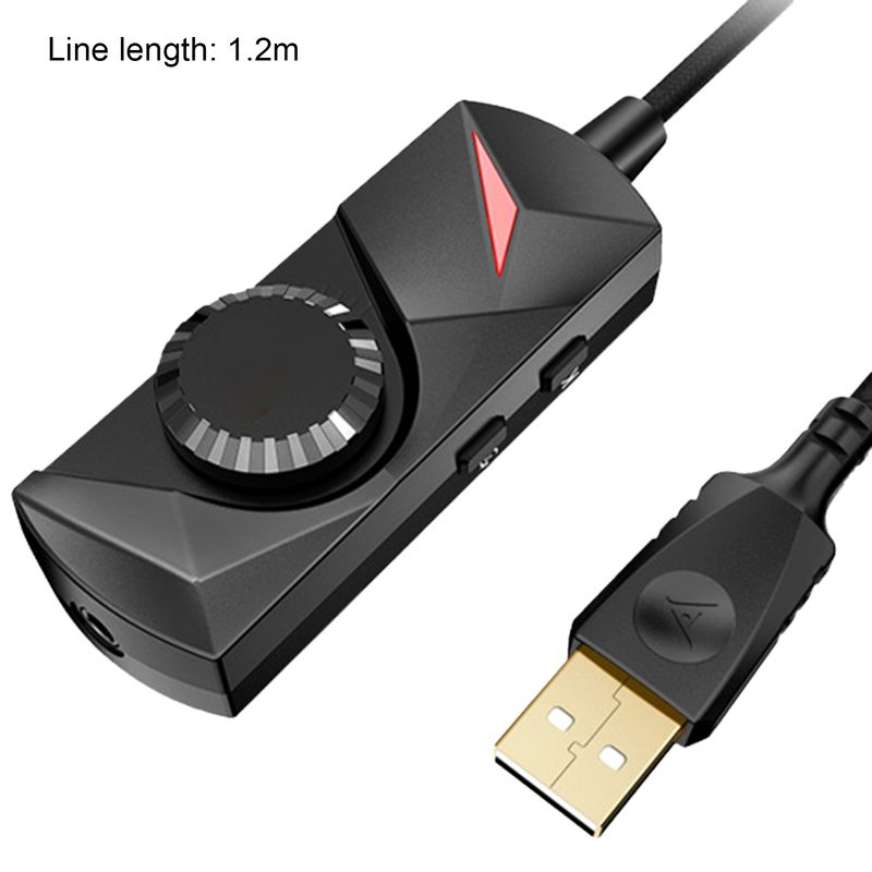 Farfi External 7.1 Surrounding Multiple Effect Black Plug and Play No Driver Sound Card Adapter for Game_voghion.com