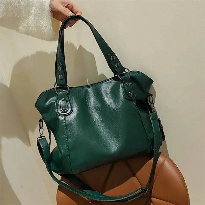 Grandi borse a tracolla nere da donna, grandi dimensioni, casual, tote bag di qualità in pelle PU, hobo, borsa a tracolla, da viaggio, da donna_voghion.com