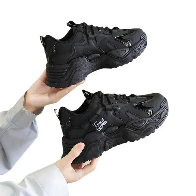 Fashion Platform for Womens Outdoor Lace-up Casual Shoes Breathable Chunky Sneakers Women Non Slip atillas Mujer 240612_voghion.com