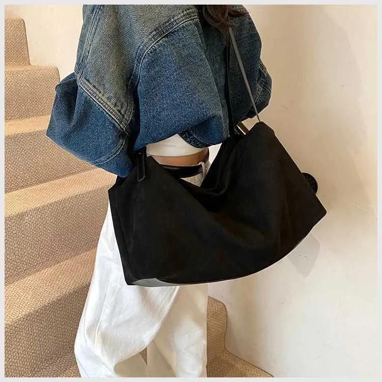 Camurça para mulheres bolsas sólidas grande capacidade crossbody bolsas femininas casuais bolsa de ombro macia pacotes de armazenamento de viagem C241212_voghion.com