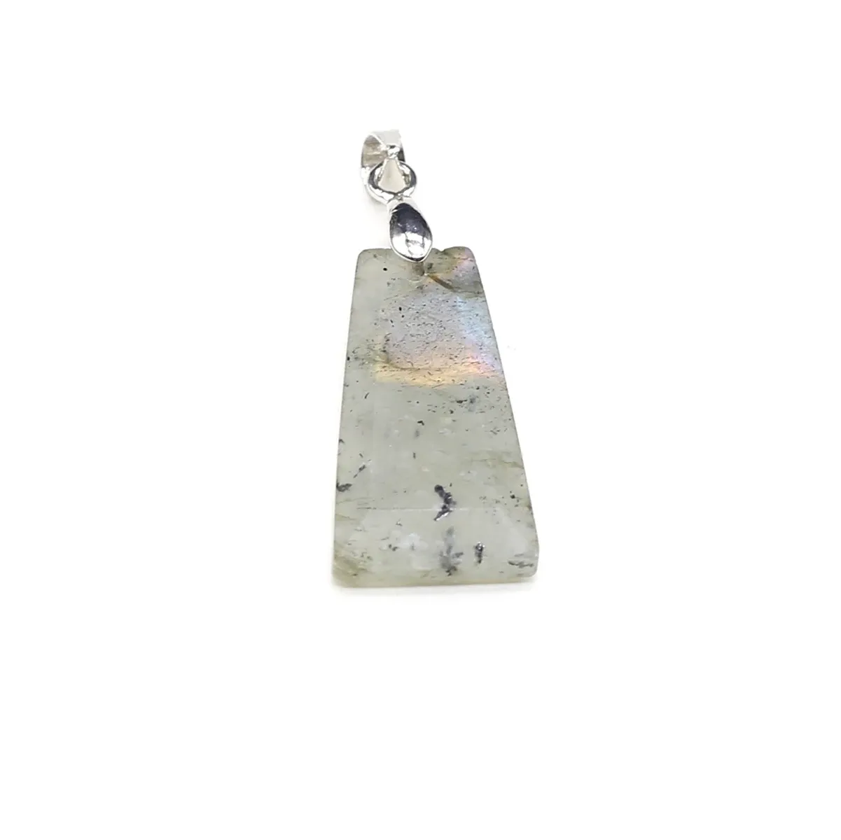 Collane con ciondolo 10 pezzi all'ingrosso pietra naturale quarzo rosa agata trapezoidale creazione di gioielli fai da te collana orecchini_voghion.com
