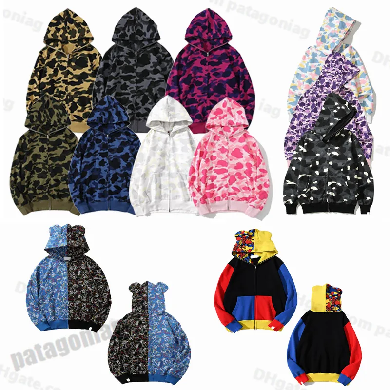 Hoodie B APE Jacket jogger sportswear pullover fleece sweatshirt crew neck black hip hop hoodie Men's camouflage_voghion.com
