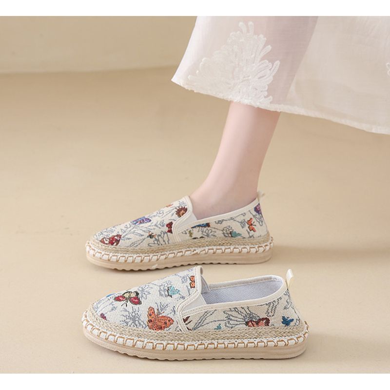 2024 new thick soled cloth women's casual every single shoe shallow mouth flat a slip-on lazy fashion shoes_voghion.com