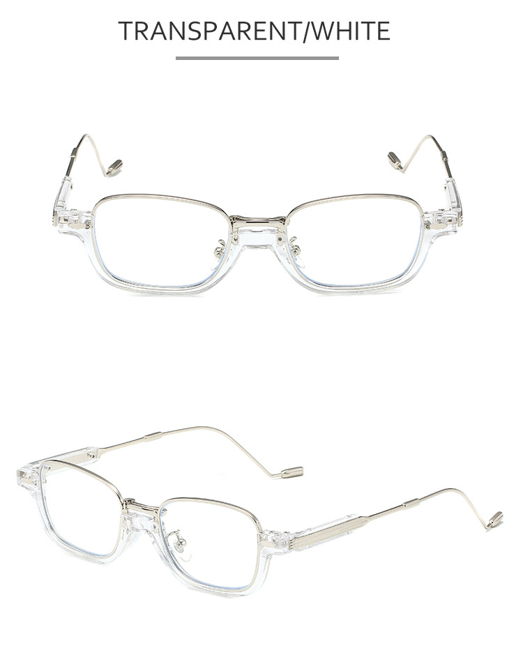 Occhiali anti luce blu - Occhiali da sole retrò con montatura piccola color oro per lo street style (montatura in plastica ibrida, modello 86335)_voghion.com