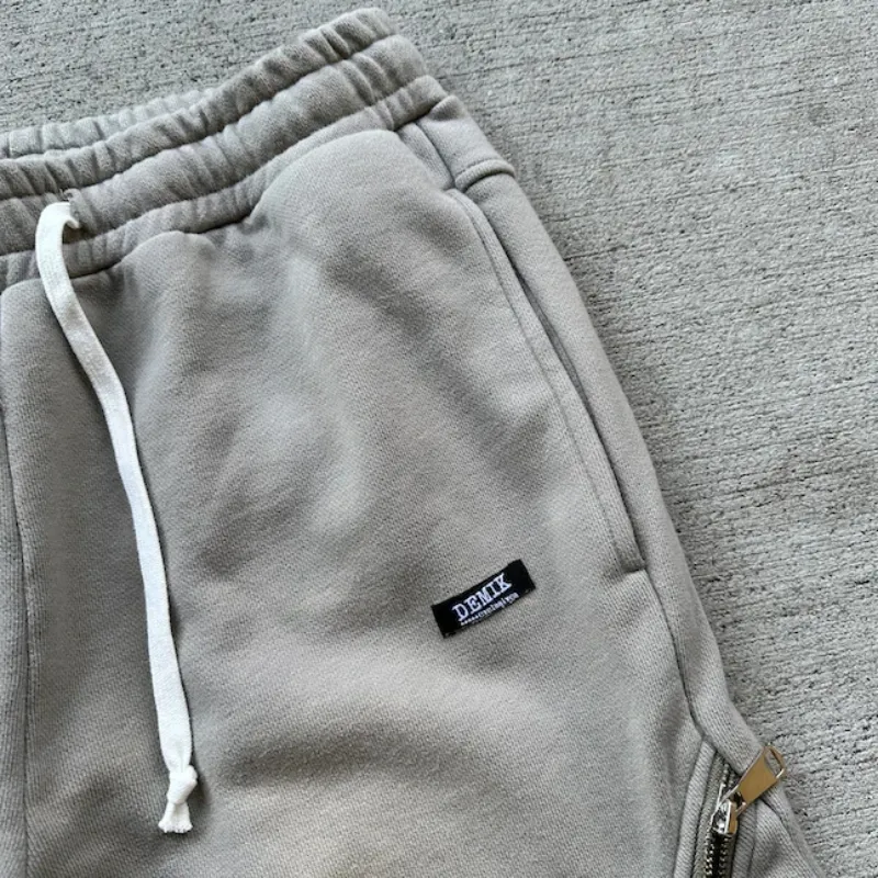 Pantaloni da uomo Y2K, retrò, larghi, gotici, casual, con cerniera, decorazione, hip hop, punk, streetwear, oversize, in cotone, dritti_voghion.com