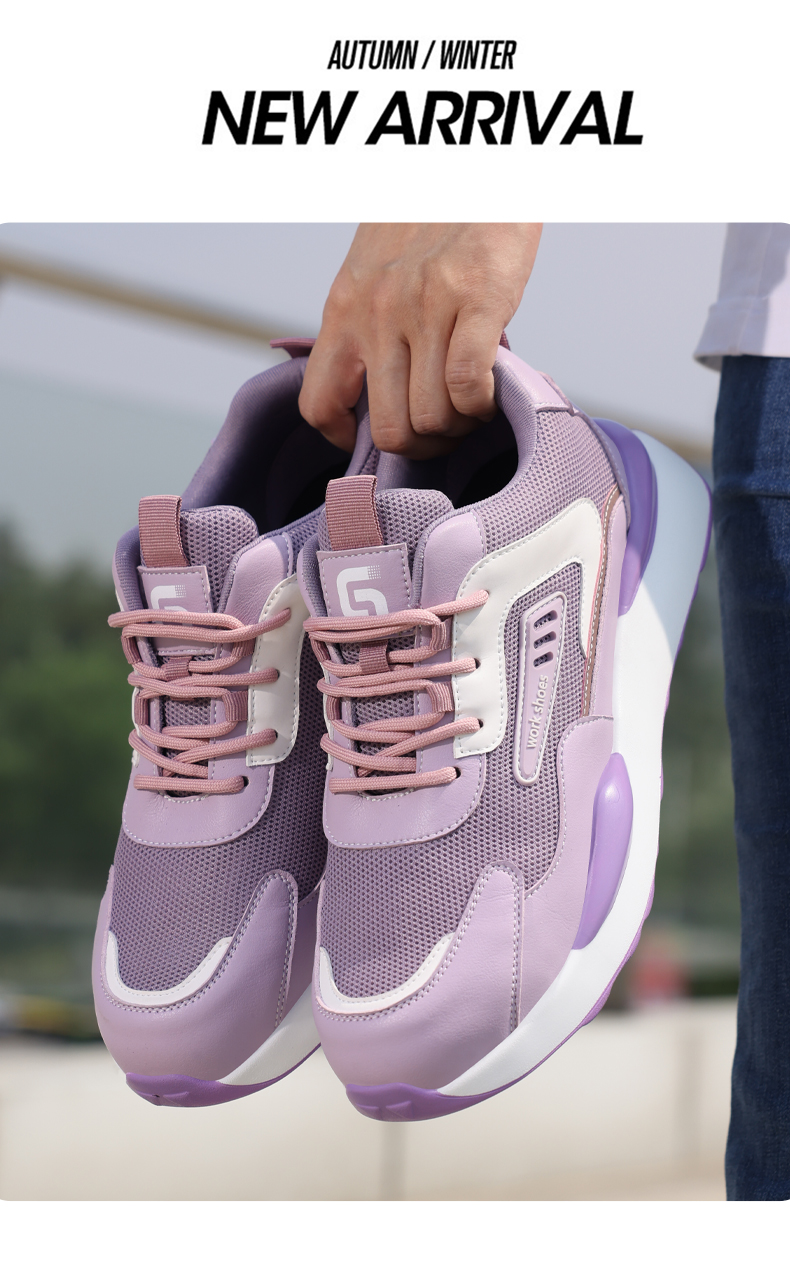 GUYISA Scarpe antinfortunistiche e da lavoro da donna con punta in acciaio 0283pk 37-43_voghion.com