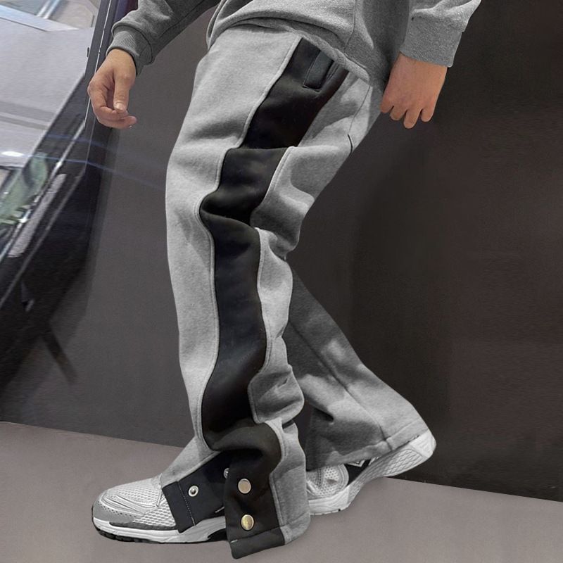 Casual Lose Jogginghose Trend Farbe Passenden Gerade Mode All-match Hosen Männer_voghion.com