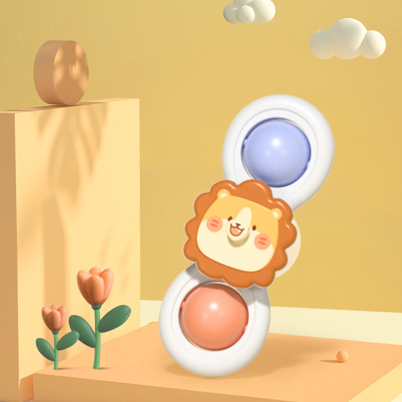 Spinning Top Bath Toy 3 In 1 Educational Sensory Rattle For Babies_voghion.com