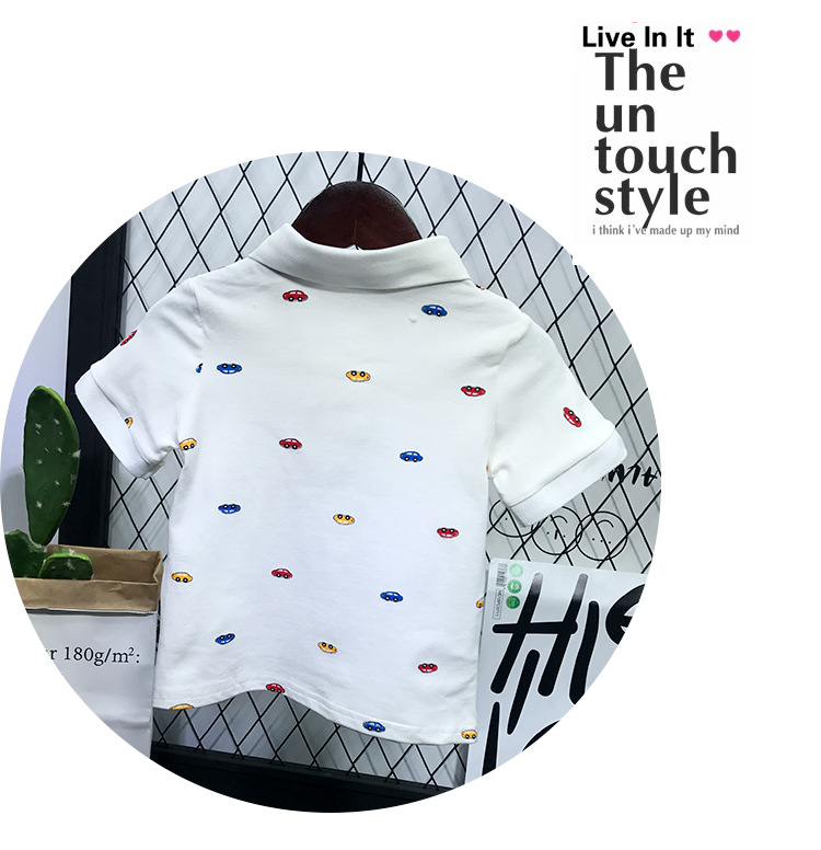 POLO transpirable de verano para madres y niños con solapa, camiseta holgada de manga corta para bebé, camiseta moderna para niños_voghion.com