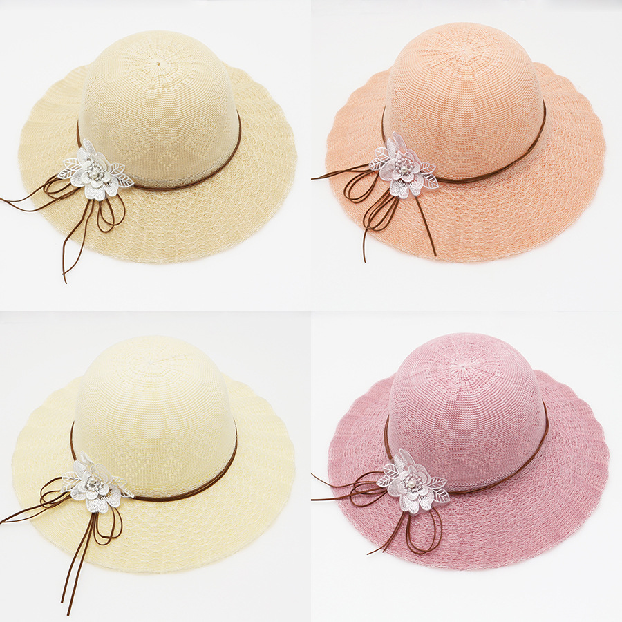 Women's straw hat with large brim for summer outdoor sun protection, tourist attractions, basin hat, sunshade, Korean style, travel and leisure_voghion.com