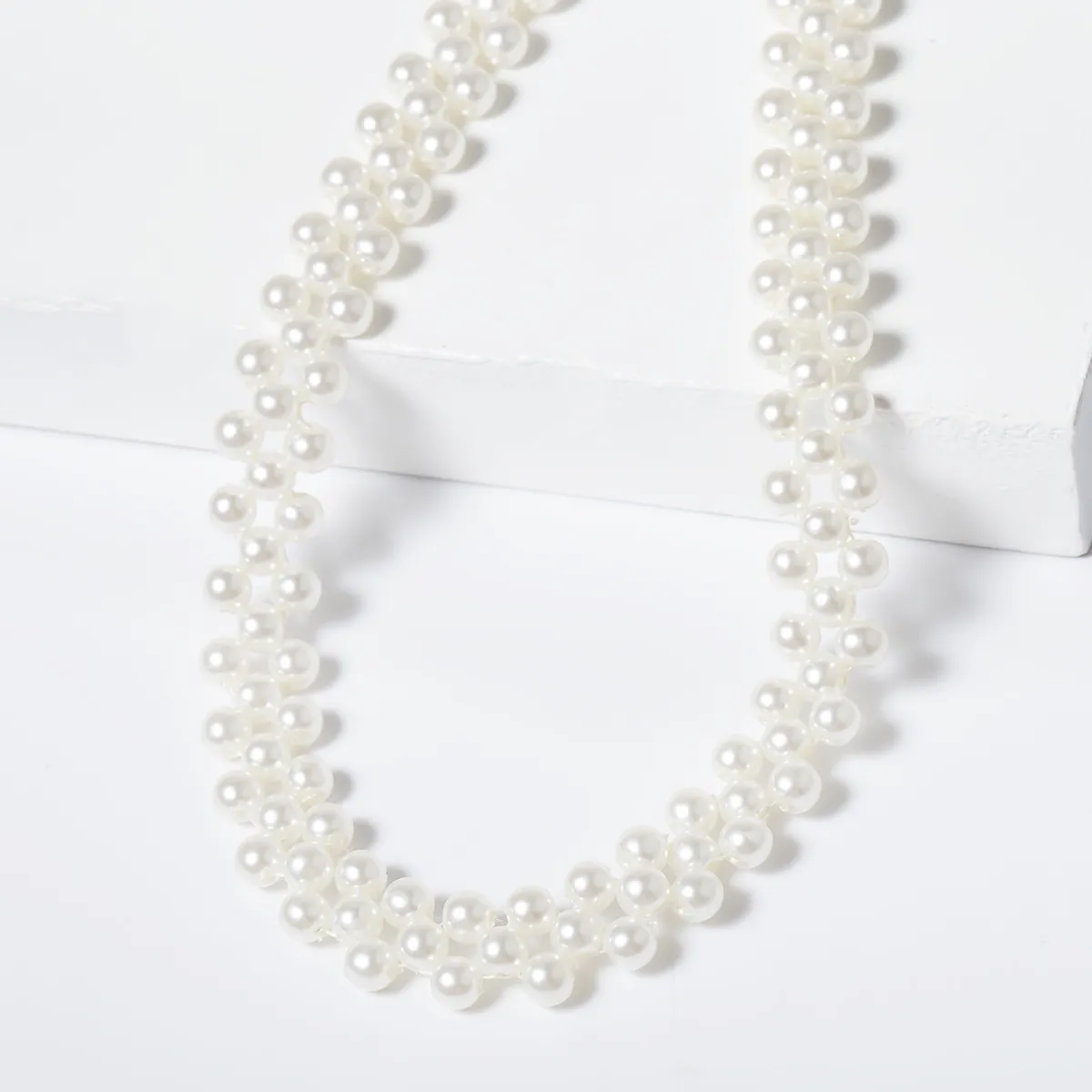 Chaînes Bijoux transfrontaliers Collier de perles de mode Collier court en perles géométriques élégant fait à la main Collares Para Mujer_voghion.com