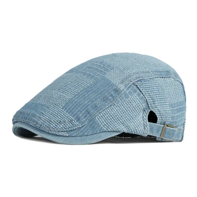 Nieuwe aankomsten LDSLYJR Four Seasons Fashion Joker Katoen Geometrische krantenjongenspetten Heren Platte pet Dames Schilderbaret Hoeden 09_voghion.com
