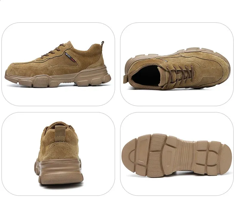 Arbejdssikkerhed Herre slip-on letvægts ståltåkapper, ikke-nedbrydelige, punkteringssikre arbejdssko til mænd_voghion.com