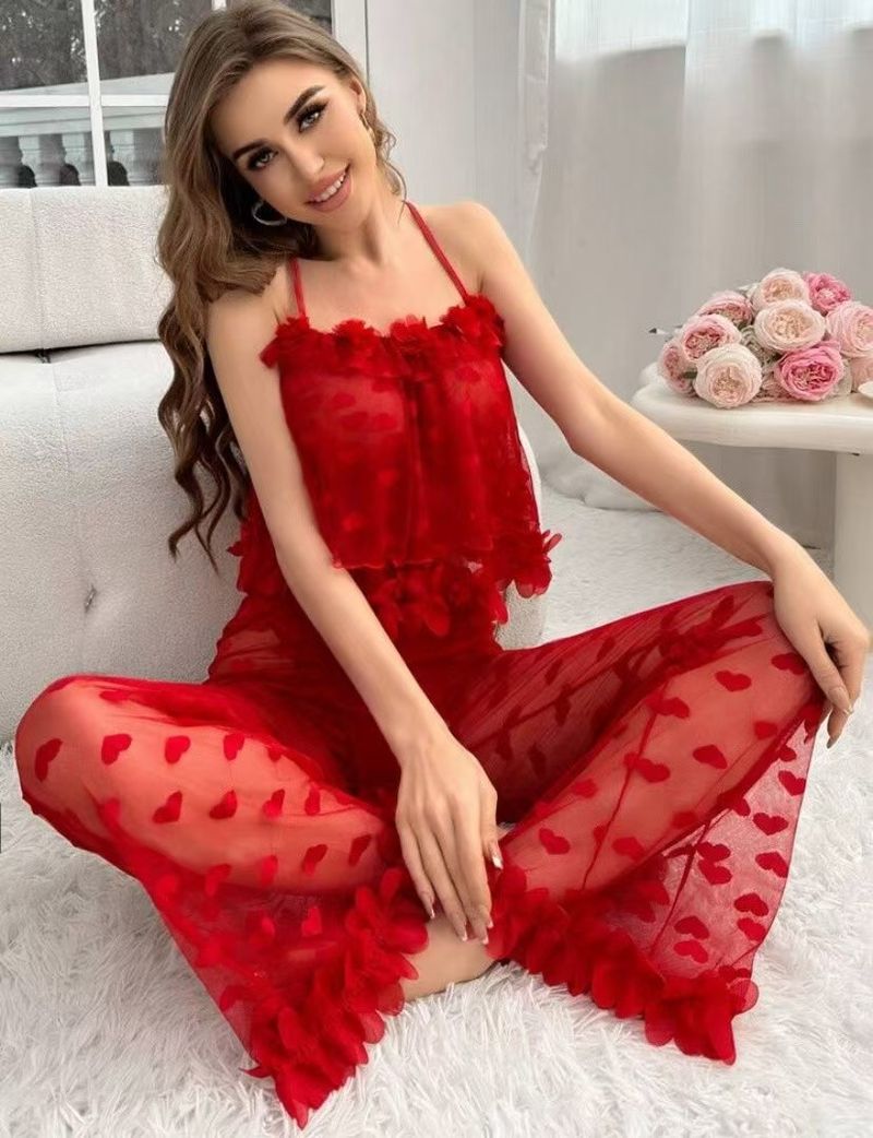 Lenjerie intimă pentru femei, rochii de dantelă, transparente, sexy, gerie, producători de pamas pentru acasă_voghion.com