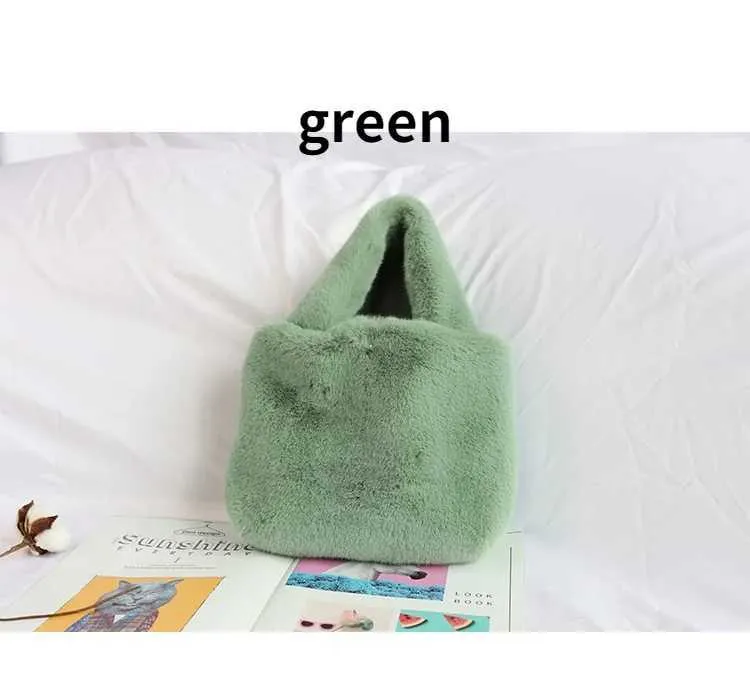 Fi Winter Bucket Artificial Fur Small Casual Shoulder Bag Design Womens Club Wallet Handbag Y241025_voghion.com