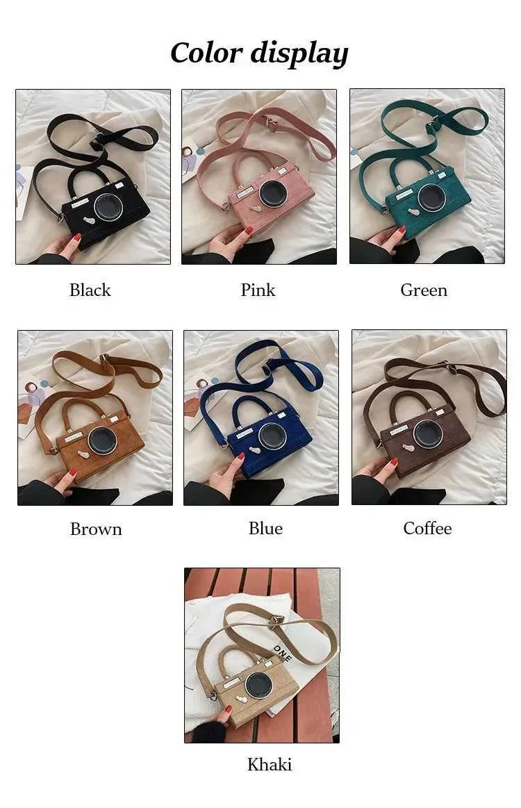 2023 Nuove donne personalizzate moda forma di macchina fotografica pochette da donna casual mini crossbody piccola borsa a tracolla borsa C241103_voghion.com