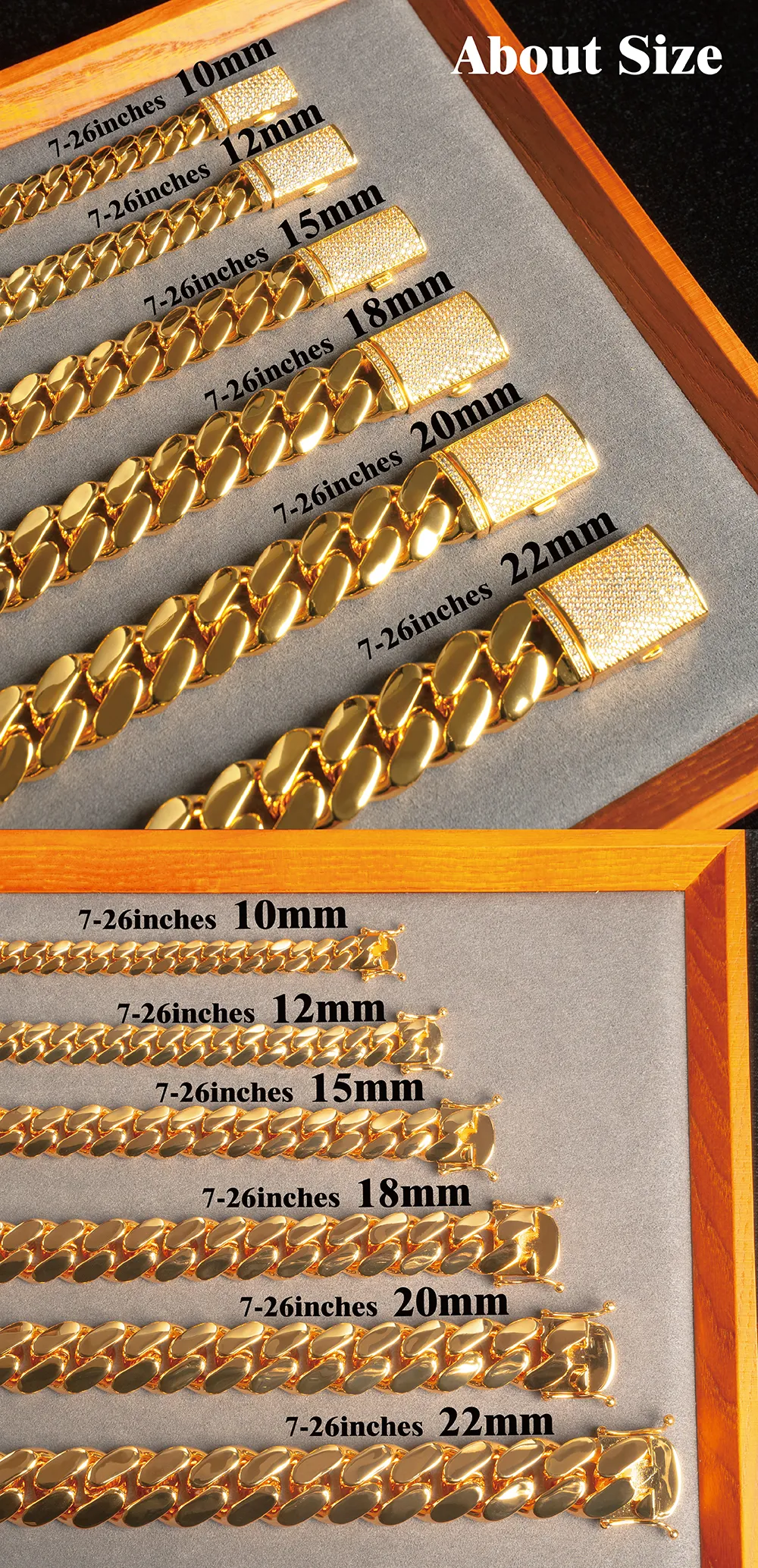 Augstākās klases dizaineru kaklarotu vairumtirdzniecības kaklarota ar 14 karātu pielāgotu K zelta 20 mm Maiami Kubas ķēdes kaklarotu_voghion.com
