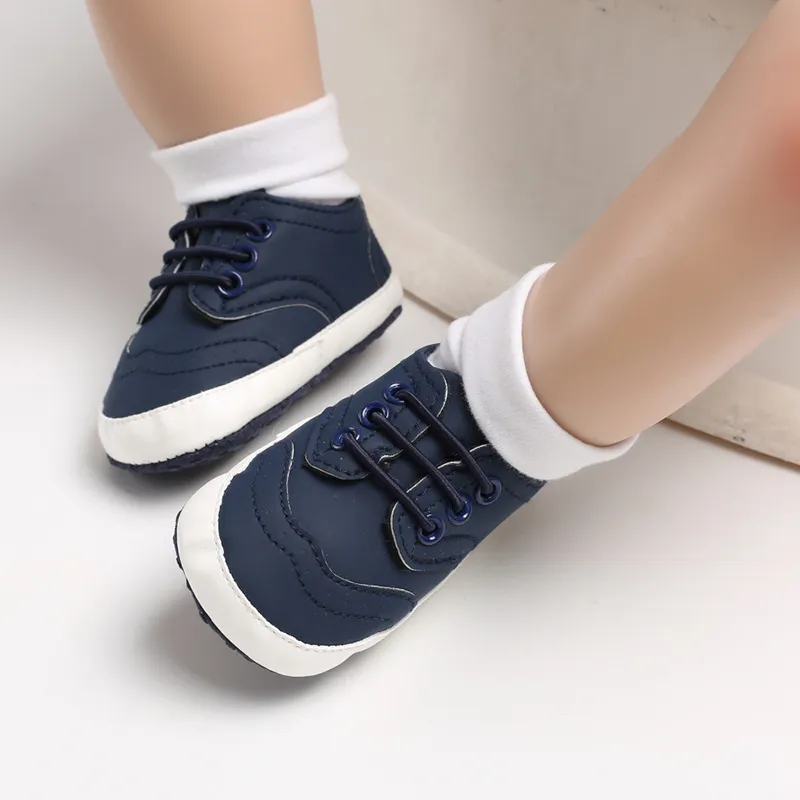 Babydop för pojke nyfödd vit kausal mjuk sula halkfri flicka Cutefeet lätta småbarn spädbarn första gångskor_voghion.com