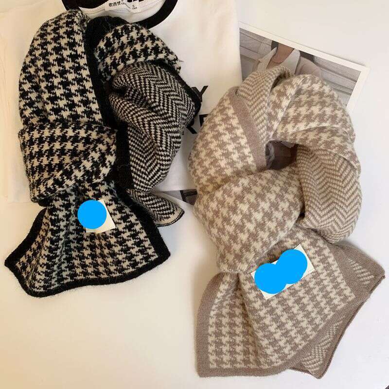 Scarf Women's Winter New Korean Edition Atmosphere Double Sided Student Cute Warmth Thickened Knitted Advanced Feeling_voghion.com