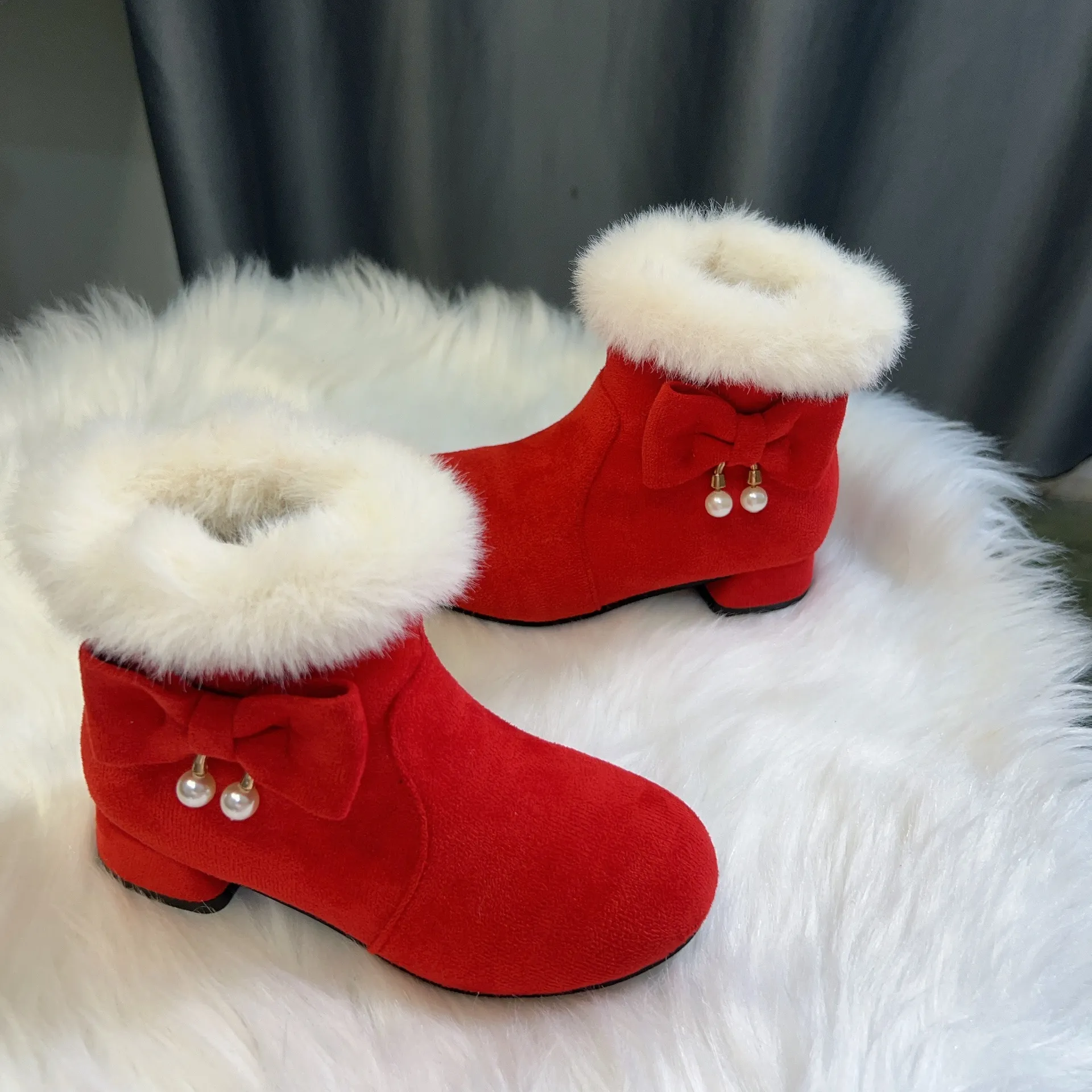 Rot Schwarz Kinder Für Mädchen Jungen Baby Dicken Schnee Stiefeletten Sapato Warme Winter Boot Baumwolle Junge Kinder Mädchen Schuhe größe_voghion.com