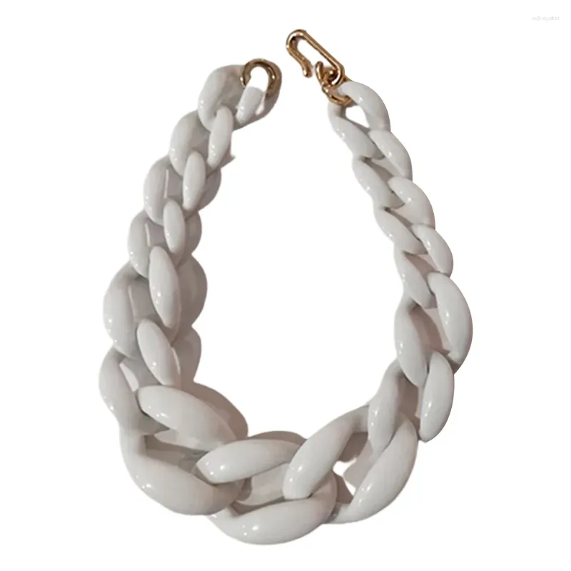 Chains Man Resin Statement Necklace Fashion Choker Chain Necklaces Pendant Jewellery Ornament Gifts Accessory Birthday_ipsvogv.com